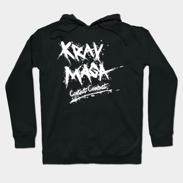 Krav Maga Contact Combat - White Hoodie by YijArt